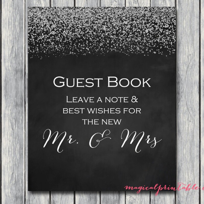 Chalkboard Guestbook - Etsy