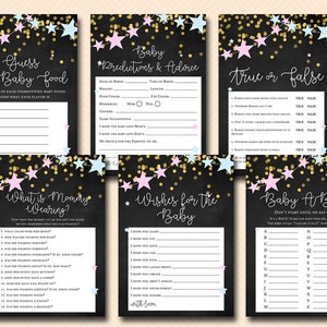 Twinkle Twinkle sexe révèlent jeu Pack, comment je me demande ce que vous êtes, garçon ou fille Baby Shower Games, Twinkle Baby Shower activités tlc46 zz09