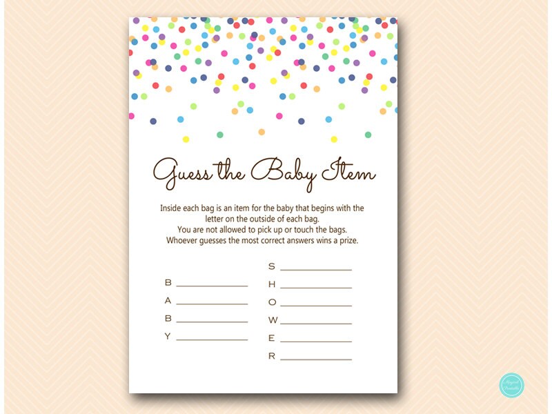 Guess the baby top items in the bag