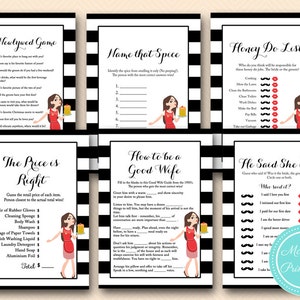 Instant Download, Modern housewife Bridal Shower Game pack, Bachelorette, Wedding Shower BS166 image 1