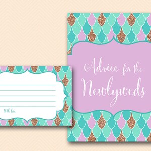 Beach Bridal Shower Games, Advice for the Bride to be Card, Advice for the Bride, Bridal Shower Activities, Bridal Shower Printable BS516