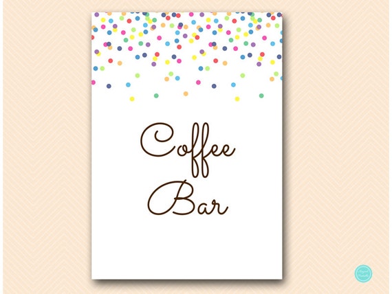 Sprinkle Baby Shower Decoration Sign, Coffee Bar Sign, Coffee Bar Table Sign, Coffee Station, Self Serve Coffee, Sprinkled with Love TLC108 Il_570xn