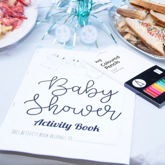 SALE! Baby Shower Kids Activity Book Coloring, Baby Shower Coloring, Baby Shower Games for kids, Printable coloring sheet, Kids table,TLC662 Il_570xn