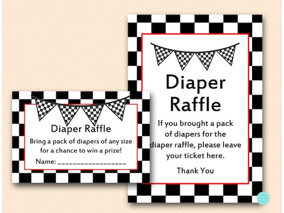 Racing Baby Shower Games, Diaper Raffle Ticket, Diaper Raffle Sign, Diaper Raffle Printable, Shower Activities, Baby Shower Games, TLC113 Il_570xn