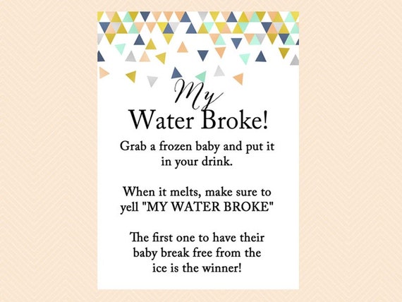My Water Broke Game Instructions