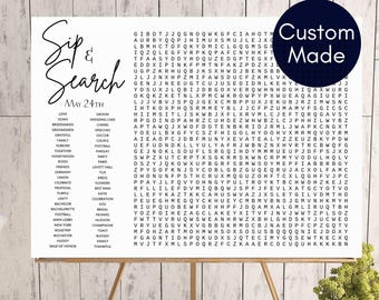 Custom Wedding Word Search, Digital Word Search, Personalized Word Search, Large word Search, Giant Word Search, Lawn Games TLC727 B