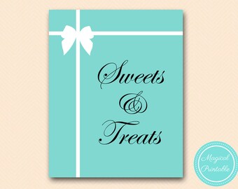 Sinal de doces e guloseimas, sinal de agradecimento, download instantâneo, sinal de chá de panela Aqua, sinal de chá de bebê BS72, BS54