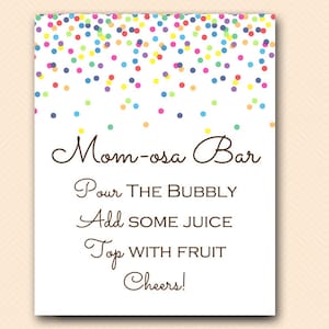 Sprinkle Momosa Bar Sign Baby Shower, Mimosa Bar Printable, Bubbly Bar Sign, Mimosa Sign, Mimosa Bar, Baby Shower Decoration Signs TLC108