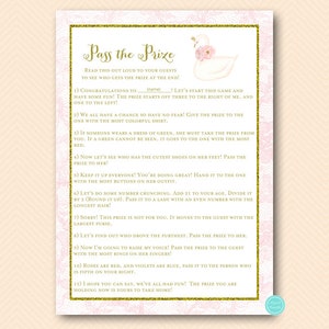 Pink Swan Baby Shower Games Package, Instant Download, baby predictions and advice, Baby Shower Game Download, Baby Shower Activities TLC627 image 4