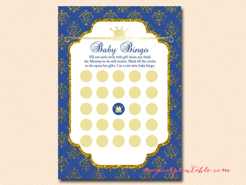 Printable Baby Shower Bingo 50 Cards Pink And Blue Printable