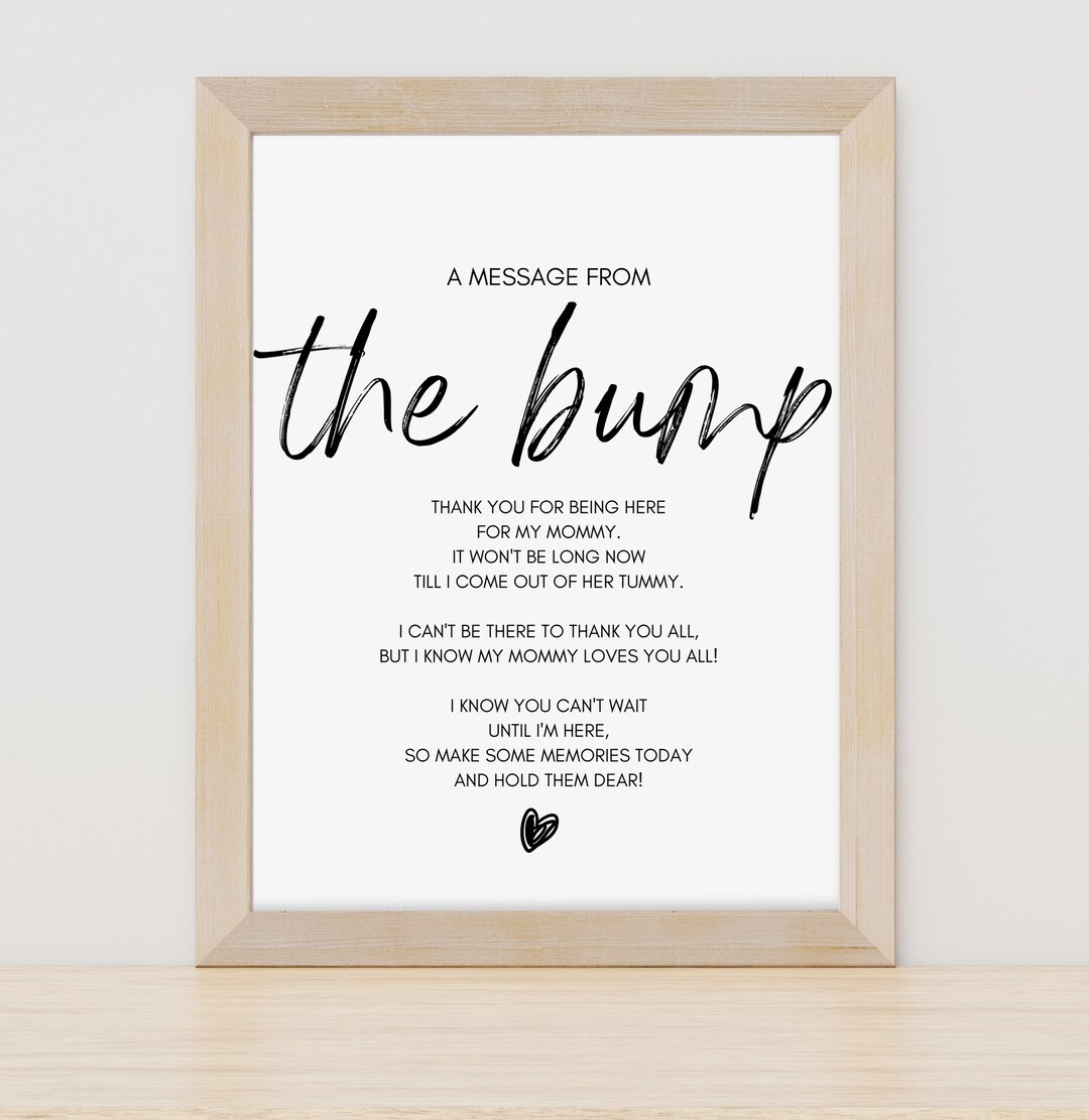 message-from-the-bump-sign-minimalist-baby-shower-template-baby-shower-printable-instant-download-minimalist-baby-shower-sign-tlc721-etsy