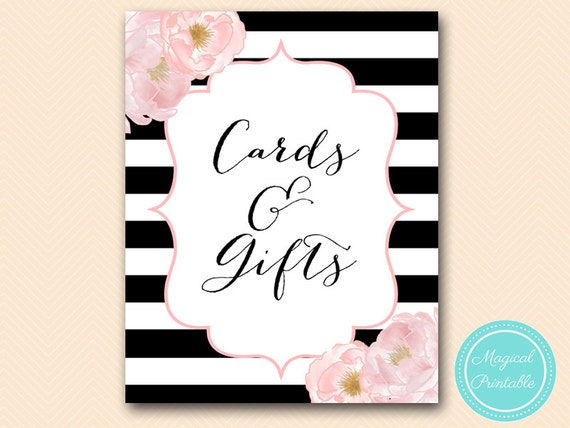 cards and gifts sign, thank you sign, Peonies Bridal, Baby, Wedding Signage, Wedding Sign, Floral Bridal Shower BS150 SN35 TLC141 Il_570xn