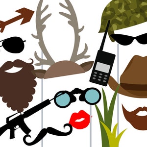 Print Yourself Camo, Hunter Photo Booth Party Props tlc70