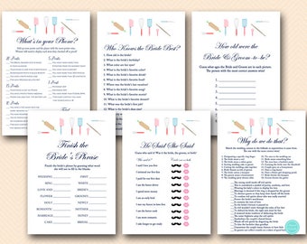 Kitchen Bridal Shower Spiele Paket, Wer kennt die Braut am besten, Warum tun wir das, Paare Hochzeit Shower Shower Spiele Download BS20