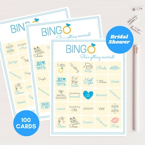 Bingo para despedidas de soltera, Tarjetas azules de bingo para despedidas de soltera, Juego imprimible para despedidas de soltera, Premio del juego, Bingo imprimible para despedidas de soltera, Bingo para despedidas de soltera bs696