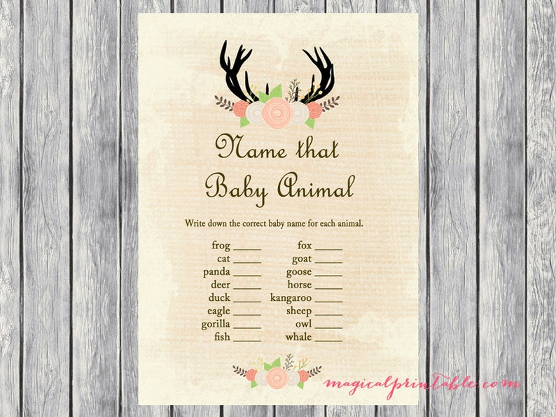 Rustic Baby Shower Games Printable Package Baby Shower Games | Etsy