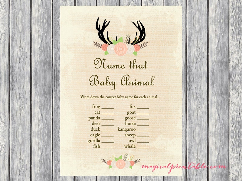 Rustic Baby Shower Games Printable Package Baby Shower Games | Etsy
