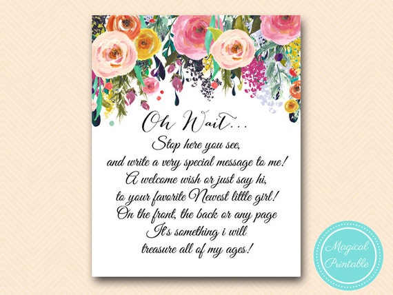 baby shower guest book