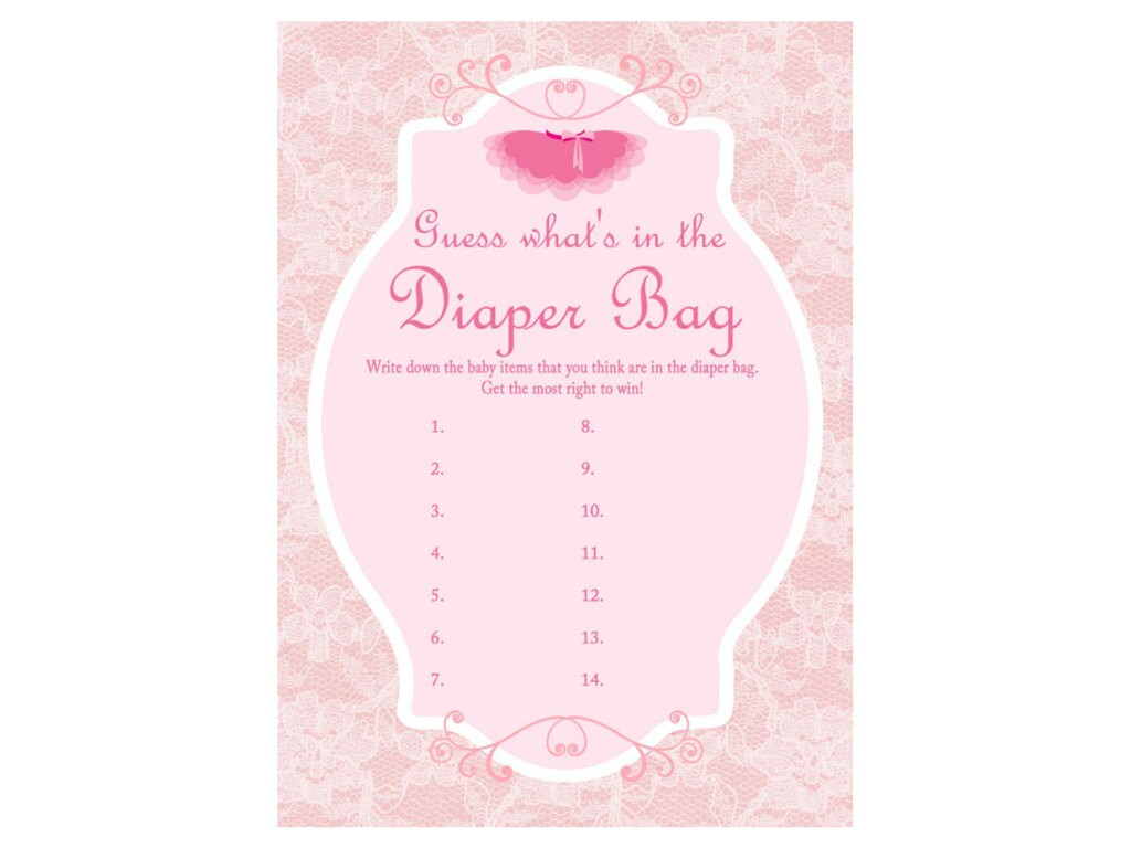 Guess What's in the Diaper Bag What's in the Bag Baby Etsy