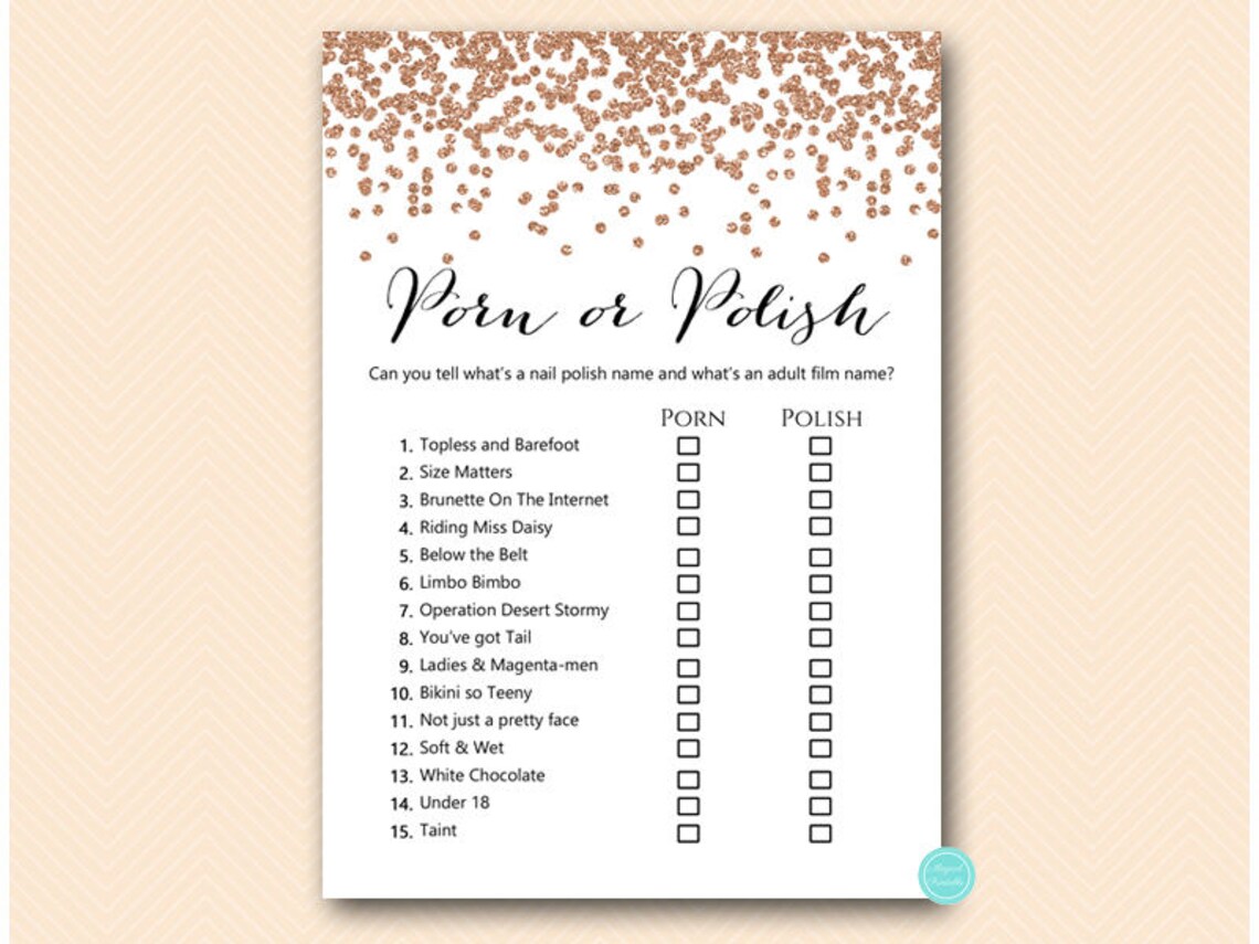 Rose Gold Bridal Shower Games Rose Gold Bachelorette Game Etsy