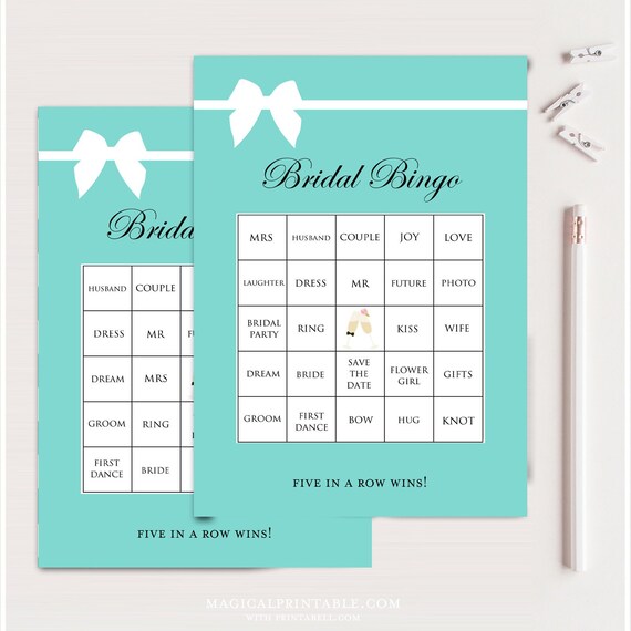 50 Prefilled Bridal Shower Bingo Cards Bridal Shower Bingo Etsy