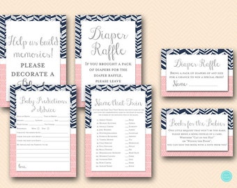 TWIN Girl and Boy Boho Baby Shower Games Package, Name that twin game, baby predictions and advice, Baby Shower Game Download, TLC569