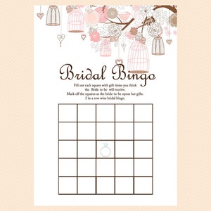 Bingo nupcial Tarjetas de bingo nupciales imprimibles, Tarjetas de bingo de artículos de regalo, Imprimibles de juegos de despedida de soltera, Despedida de soltera, Juegos de despedida de soltera BS42