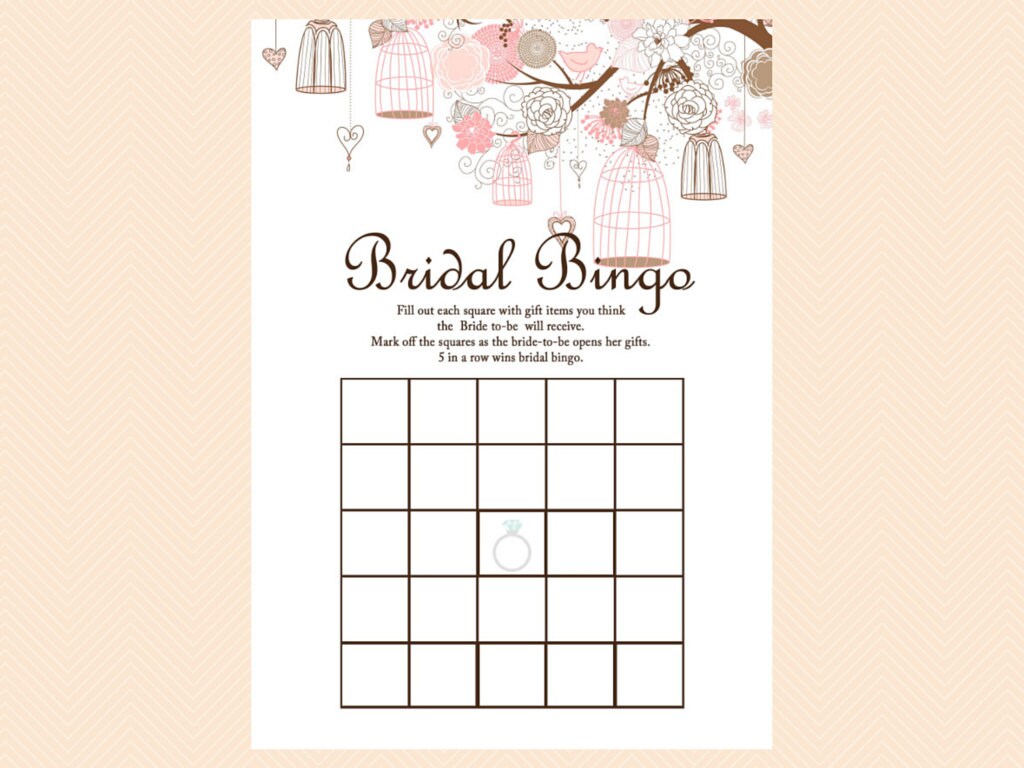 Bridal Bingo Printable Bridal Bingo Cards Gift Item Bingo - Etsy