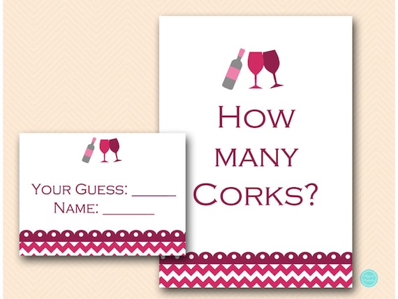 Burgundy Wine How many Corks, guess how many Corks, how many game, how ...