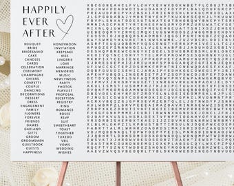 Giant Wedding Word Search, Jumbo Wedding Shower Word Search, Bridal Shower Word Search, Giant Word Search, Outdoor Wedding Game TLC727 K