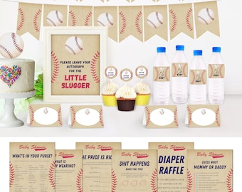 70+ Baseball Baby Shower Bundle, Printable Baseball Baby Shower Games, Baseball Baby Shower Package, PDF Download, Baseball Printable TLC741