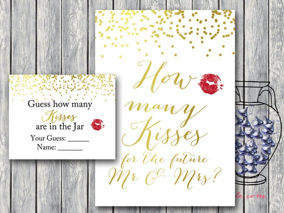 How Many Kisses In The Jar Guess How Many Candy In The Jar Etsy Schweiz