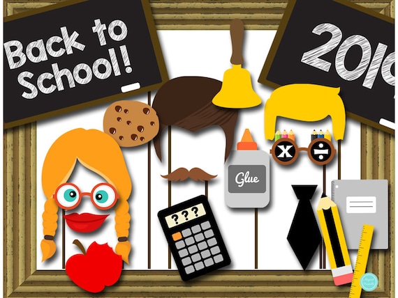 Print Yourself Back to School Photobooth Props, School Party Photo ...