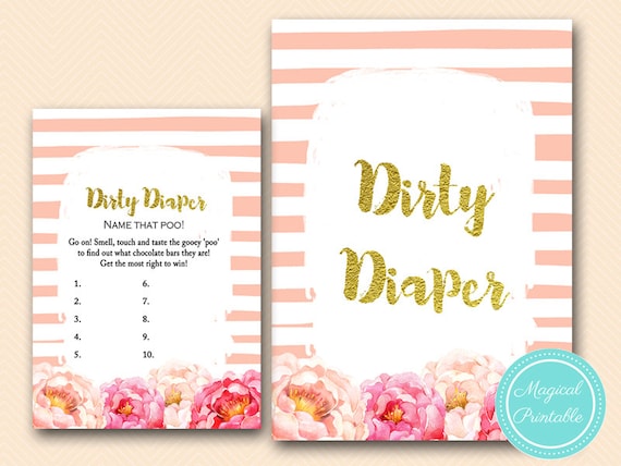 Dirty Diaper, Name that Poo, Chocolate Bar Game, Guess the Sweet Mess ...