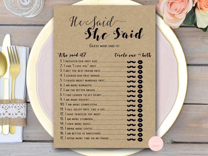 Rustic Bridal Shower Games Package Instant Download Kraft Etsy