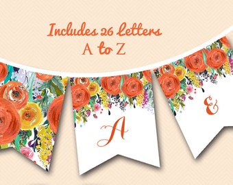 Autumn, Fall in Love Bridal Shower Decoration, Orange Banner, Bridal Shower Banner, Baby Shower Banner, Wedding Banner BS451 TLC451