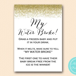 Gold Glitter Baby Shower Games Printable, Baby Shower Activities ...