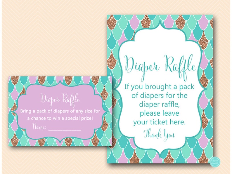 Mermaid Baby Shower Games Diaper Raffle Ticket Diaper Raffle Etsy Mermaid Baby Shower Games Diaper Raffle Ticket Diaper Raffle Etsy