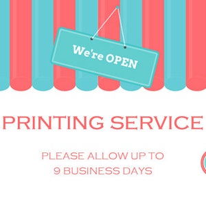 PRINTING SERVICE - You can message for a quote too.