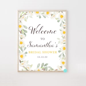 Spring Daisy Welcome Sign, Daisy Wedding Sign, Daisy Bridal Shower sign, Daisy Baby Shower sign, Daisy wedding countdown sign, BS691 TLC691