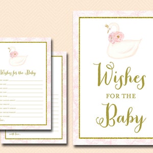 Pink Swan Baby Shower Games Package, Instant Download, baby predictions and advice, Baby Shower Game Download, Baby Shower Activities TLC627 image 9