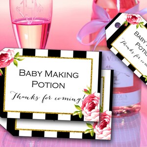 Etichette per neonati, Etichette per biberon, Bomboniere per vino per baby shower, etichetta regalo per baby shower, bomboniere per baby shower, decorazione per baby shower TLC04
