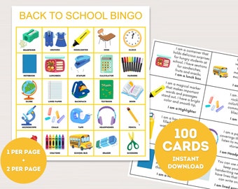 Tillbaka till skolan Bingo, Första skoldagen Bingo, Bingokort i klassrummet, Välkommen tillbaka till skolan Bingo, Tillbaka till skolan Aktivitet, bs701