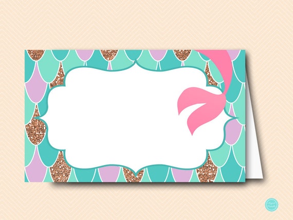 editable mermaid tent labels food tent labels food labels etsy