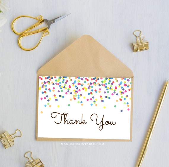 Sprinkled Thank You Cards, Tent Style Cards, Baby Sprinkle Favors, Baby Shower Thank You, Favor