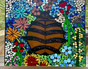 The Bees Knees - Mosaic, Glass on Glass, Stained Glass, Fused Glass, Dichroic Glass, Handmade