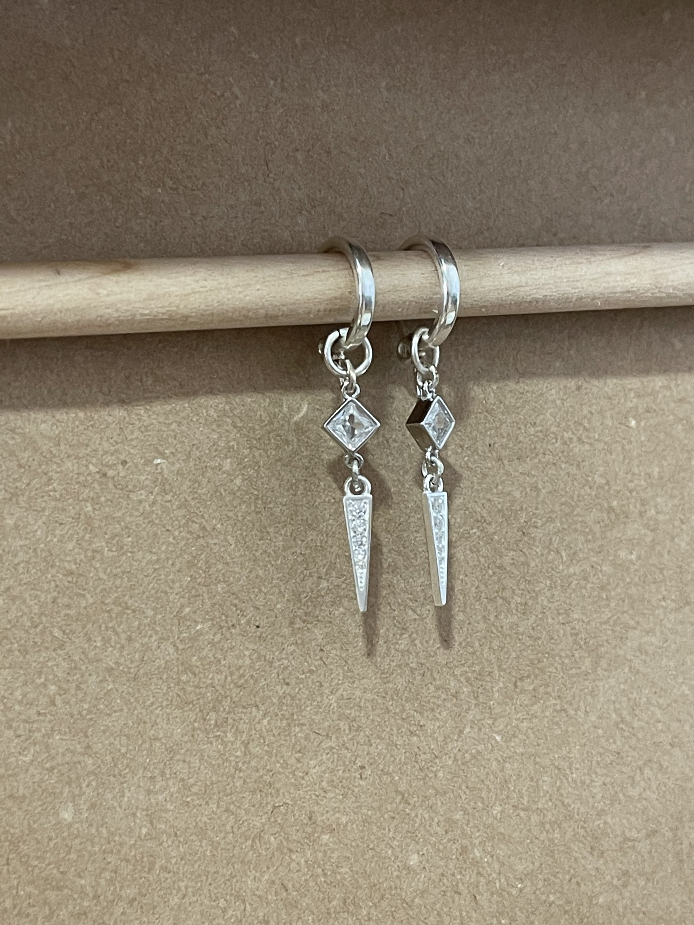 Dainty silver dangle clearance earrings