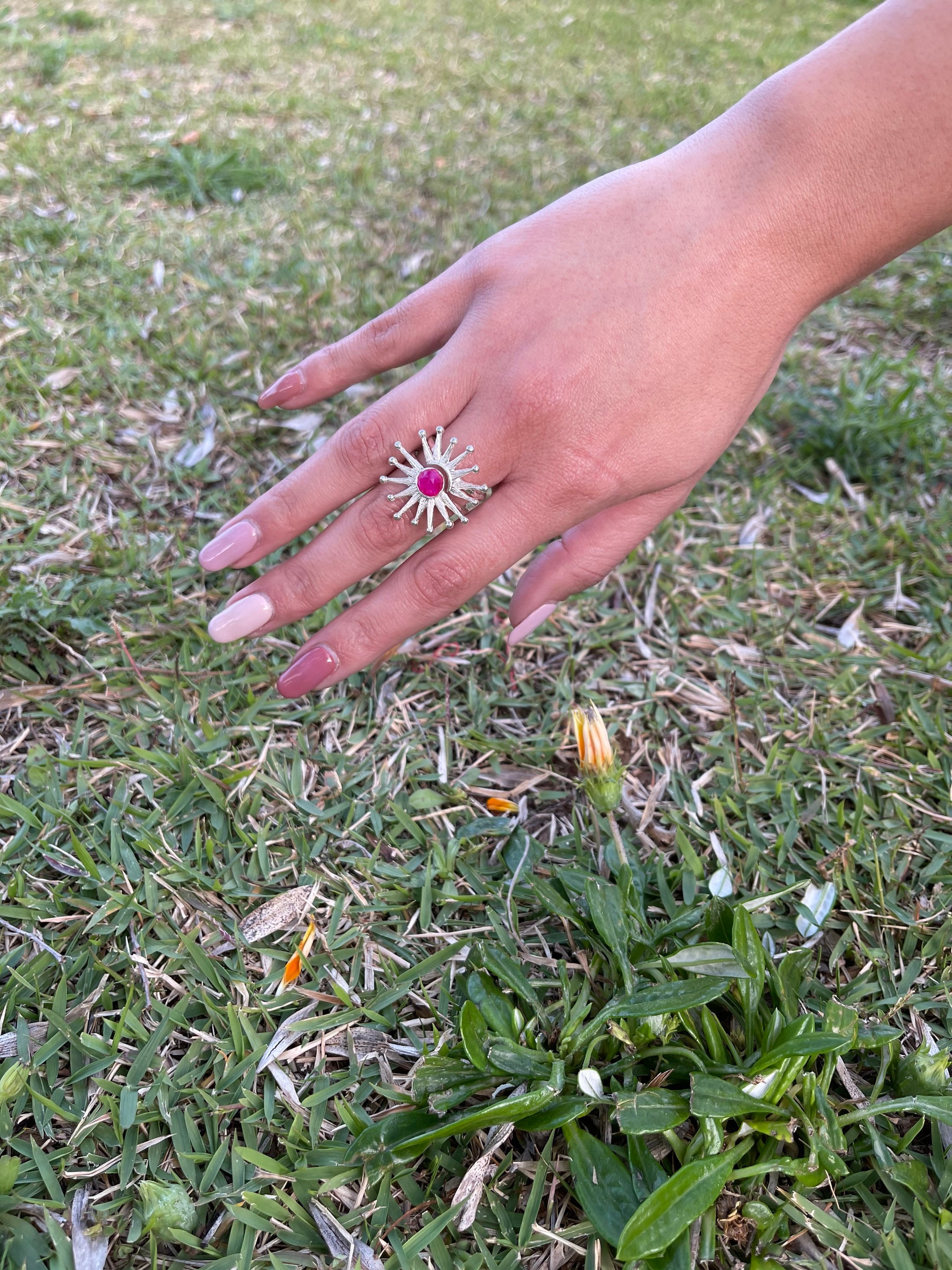 925 sun deals silver ring