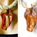 Amber Pendant, Silver 925  honey, brown, orange raw, genuine amberstone, nuggets, modern design,for she, giftbox,chain, New, UNIQUE-Handmade