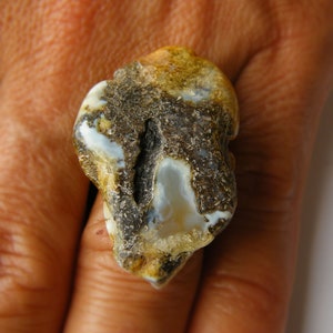 Amber Ring  MOSAIC, Amber Jewelry sterling Silver 925 genuine amber, modern design, for she, giftbox, シルバー リング,New, UNIQUE Handmade